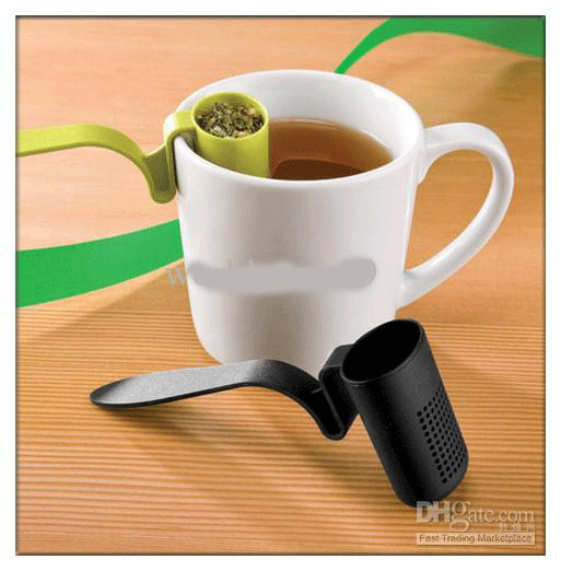 Lifestyles of Health and Sustainability (L.H.S.)  silicon tea strainer, long handle Full-Size Picture